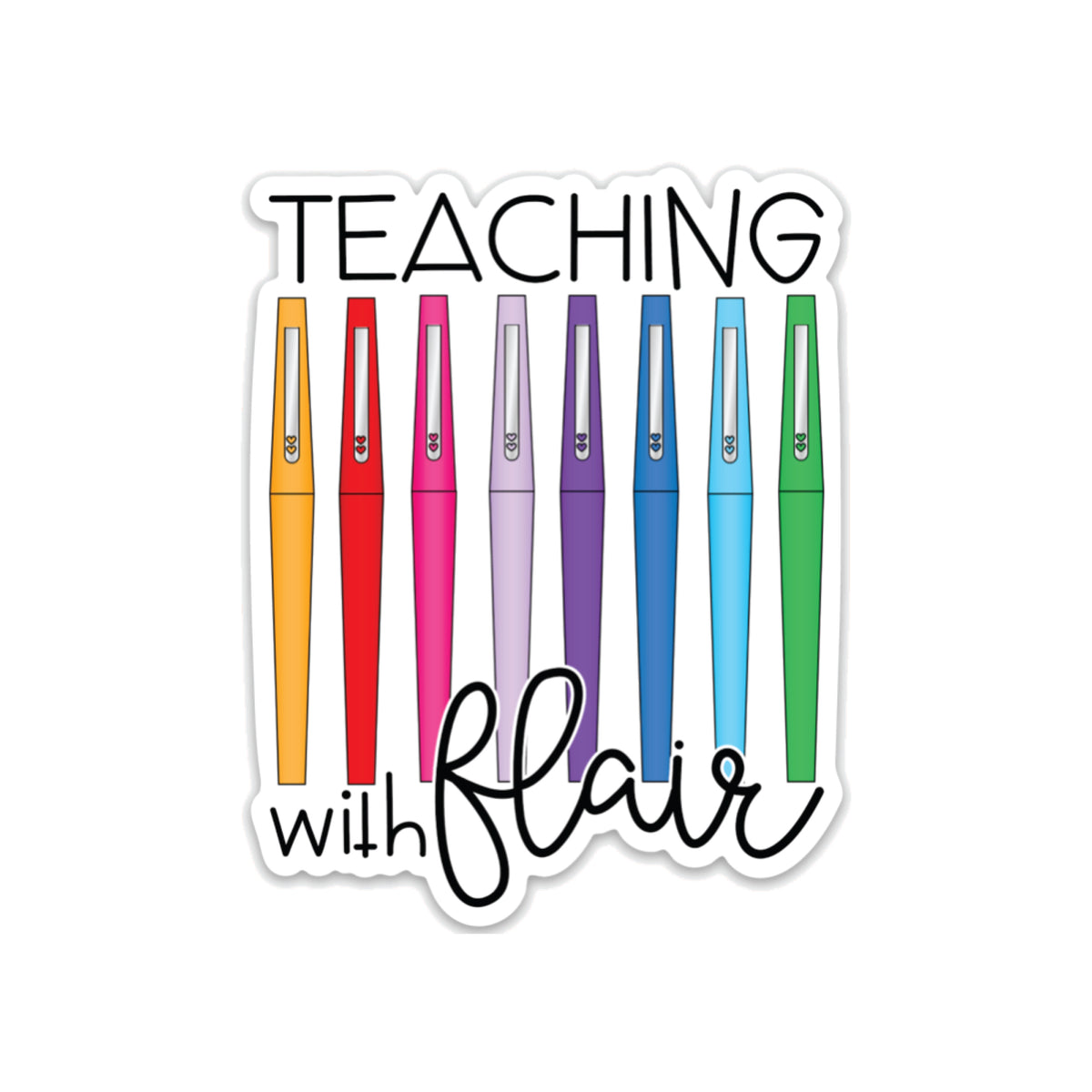 Teacher Flair Pen Sticker for Laptop Water Bottle Stickers